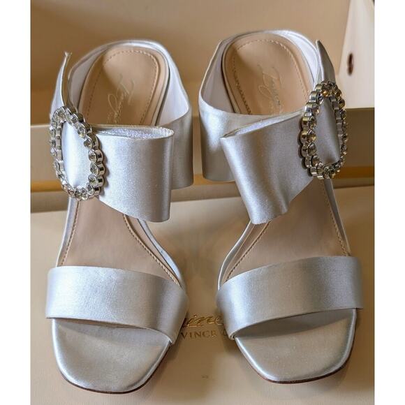 Imagine Vince Camuto IM-WESTCOTT Heels Shoes 6M Ivory Satin - Picture 3 of 12